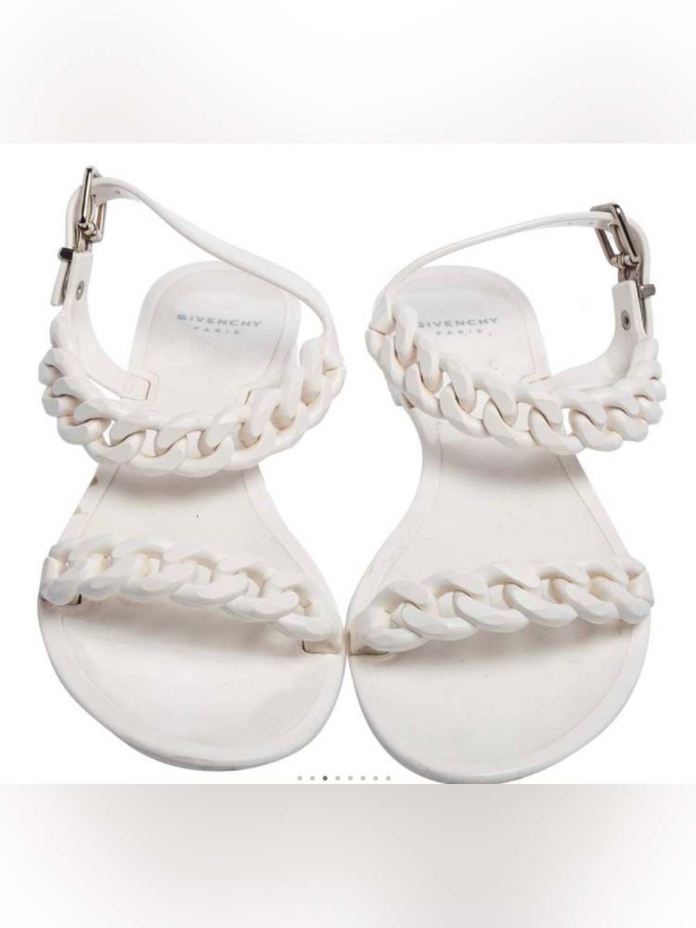 Givenchy White Braided Jelly Strap Sandals